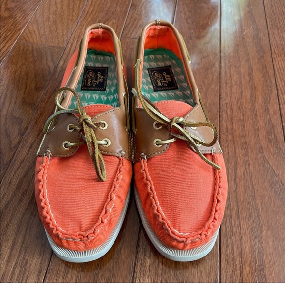 Milly of New York x Sperry Limited Edition Top-Sider in Orange Coral - Picture 5 of 9